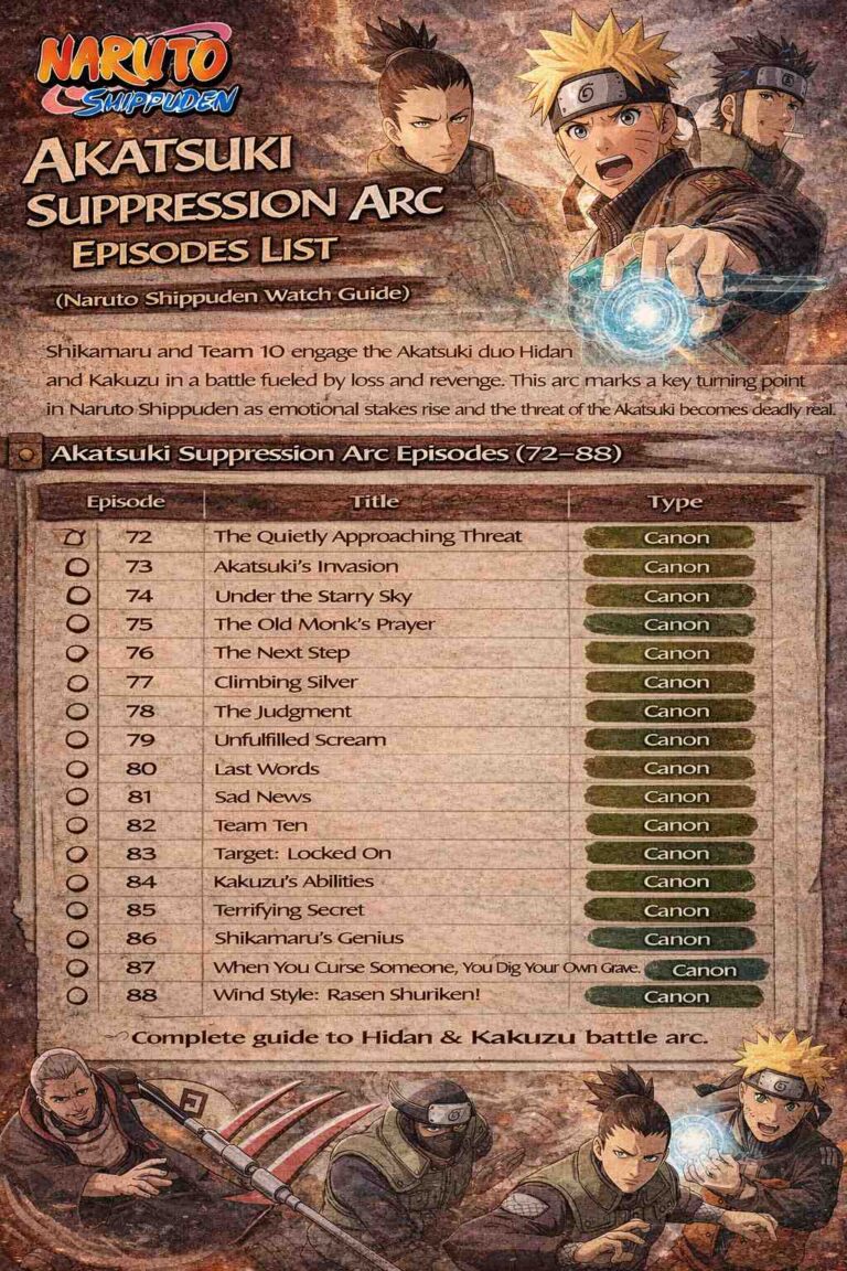 Akatsuki Suppression Arc Episodes