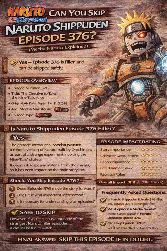 Can You Skip Naruto Shippuden Episode 376?