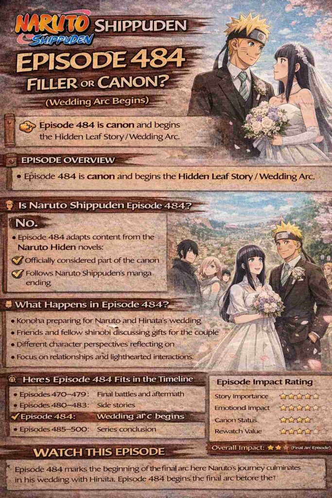 Naruto Shippuden Episode 484 Filler or Canon