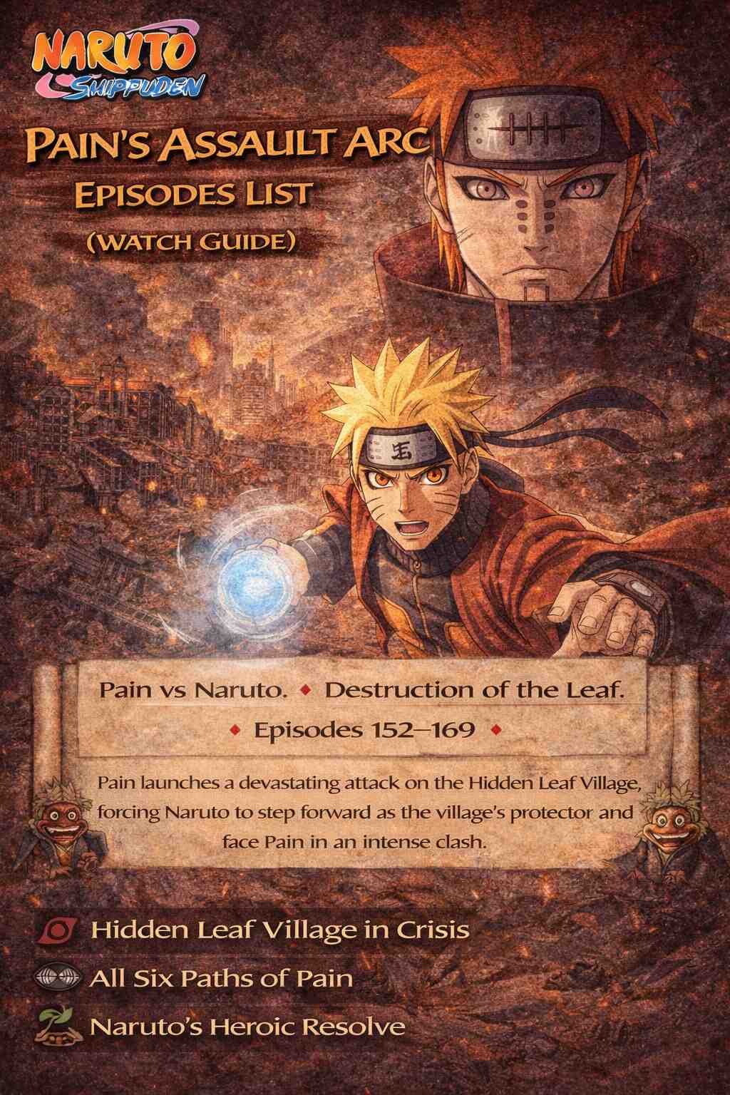 Pain’s Assault Arc Episodes List